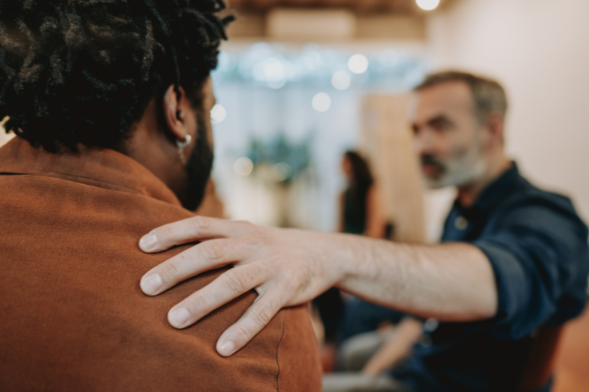 Peer Support Hand on Shoulder